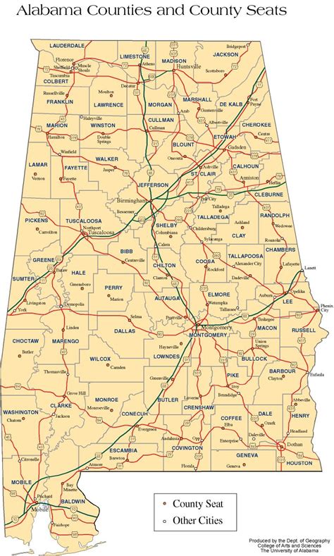 Cities In Alabama & Interactive Map .